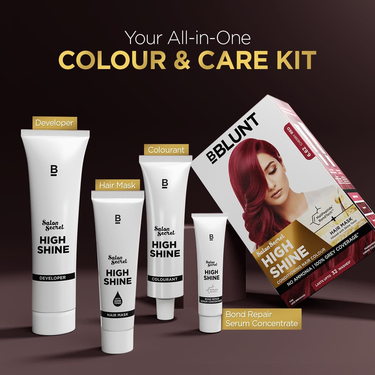 High Shine Conditioning Hair Colour - Cherry Red (Shade 6.62)(Pack of 2)