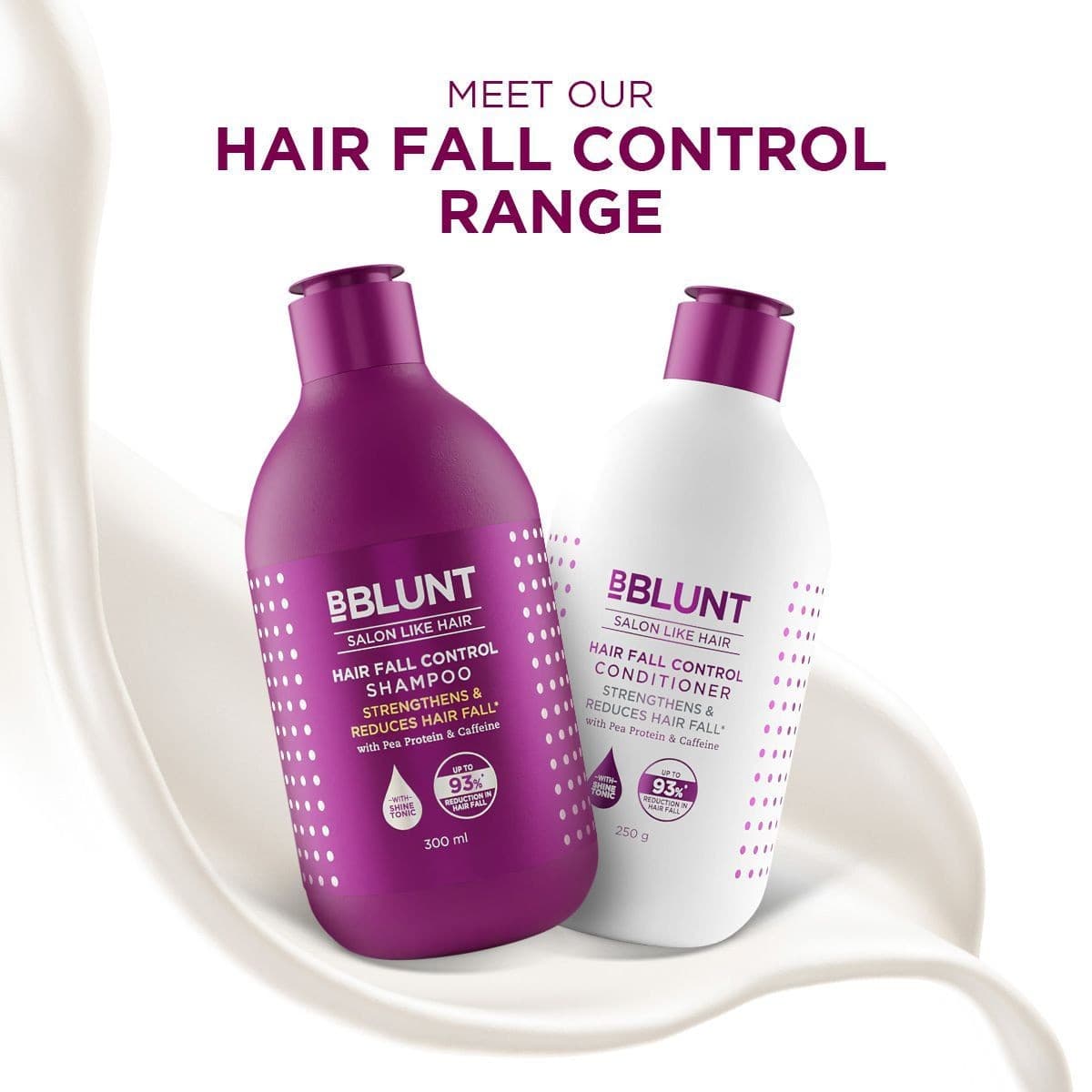 Hair Fall Control Shampoo with Pea Protein & Caffeine for Stronger Hair