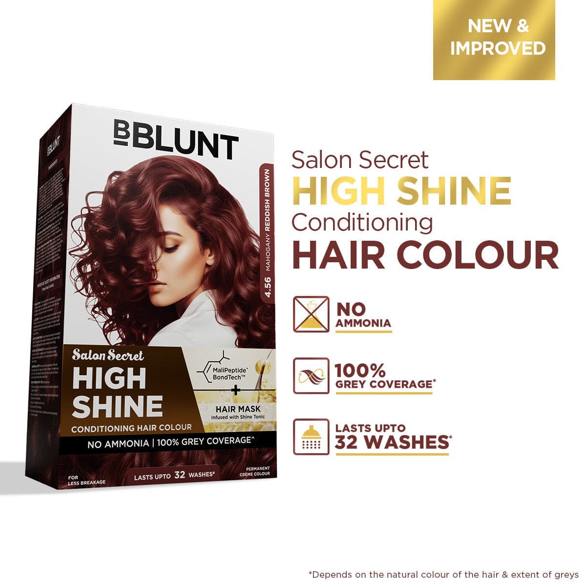 High Shine Conditioning Hair Colour - Mahogany Reddish Brown (Shade 4.56)(Pack of 2)