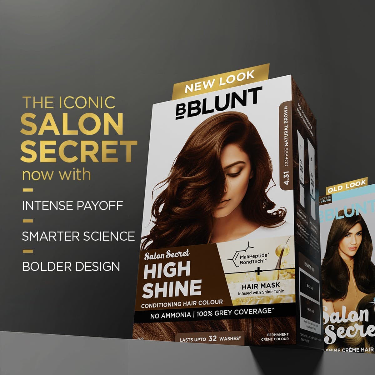 High Shine Conditioning Hair Colour - Coffee Natural Brown (Shade 4.31)(Pack of 3)