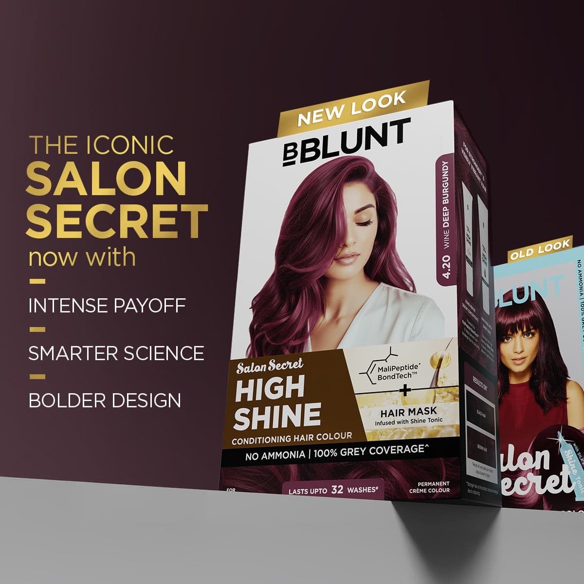 High Shine Conditioning Hair Colour - Wine Deep Burgundy (Shade 4.20)(Pack of 2)