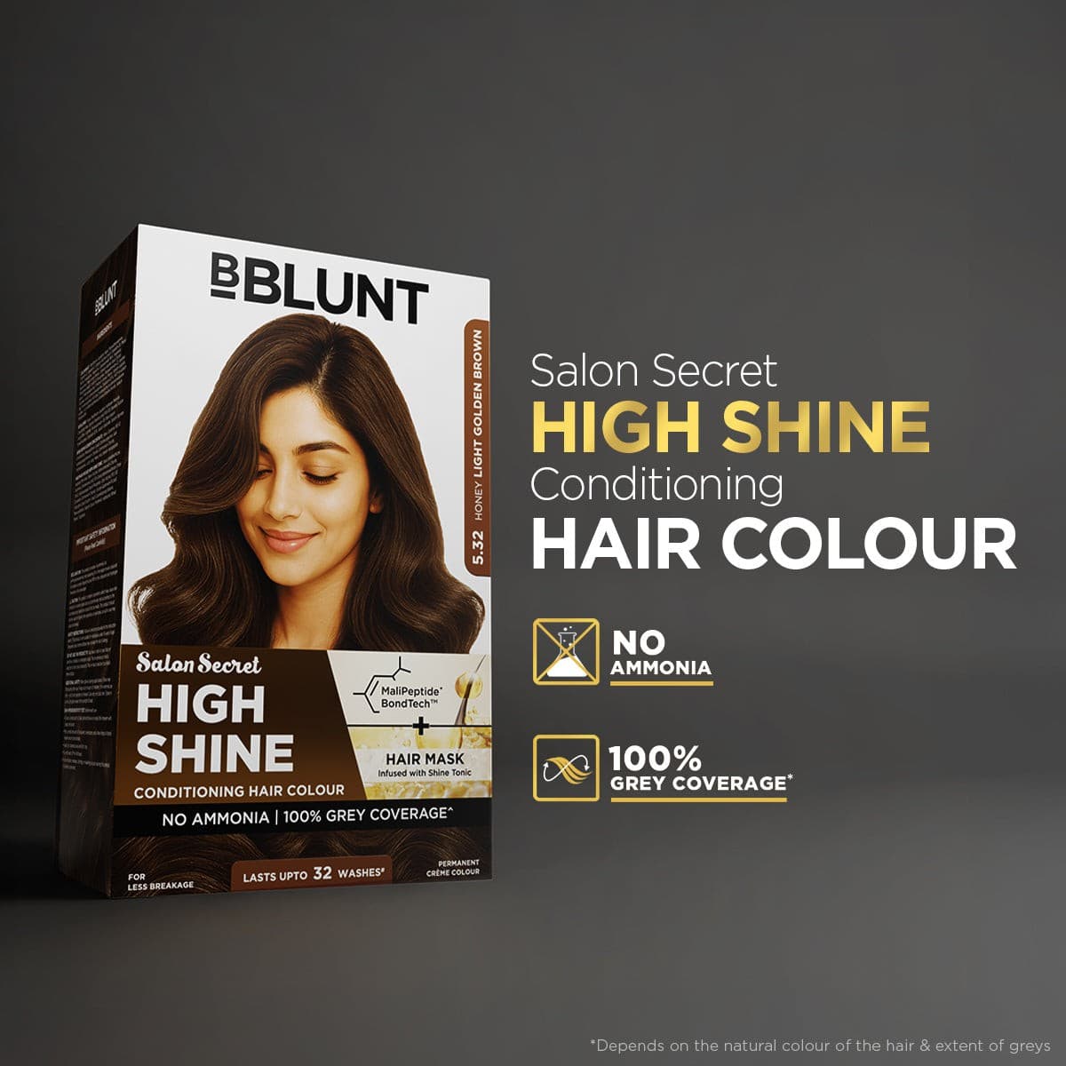 High Shine Conditioning Hair Colour - Honey Light Golden Brown (Shade 5.32)(Pack of 3)
