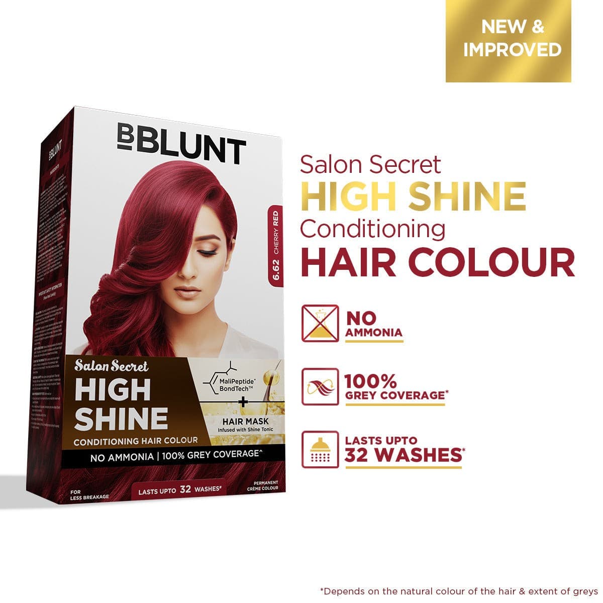 High Shine Conditioning Hair Colour - Cherry Red (Shade 6.62)(Pack of 2)